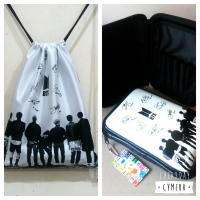 Paket 1 tas serut dan 1 hpo t4 pensil Kpop BTS bla