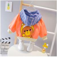 IU Autumn Baby Boy Girl Cute Cartoon Bear Print Outerwear Sweatshirt Kids Coat Outfits(SP)