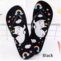 Sandal Wanita Model Terbaru Produk Import SLIPPER MOTIF KUCING PELANGI Lucu Unik Murah Size 37-40(Sp)