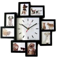 Meridient Jam Dinding Foto Frame Minimalis 0274 Hitam