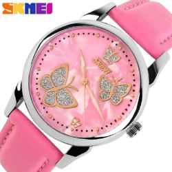Jam Tangan Wanita SKMEI Butterfly Pink Original