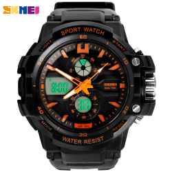 Jam Tangan Pria SKMEI Grenade 0990 Hitam Oranye