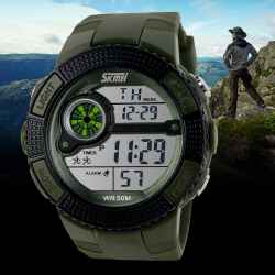 Jam Tangan Pria SKMEI Juggler Hijau 1027 Original