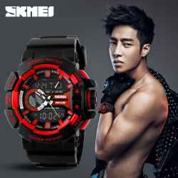 Jam Tangan Pria SKMEI Boxer Merah AD1117 Original
