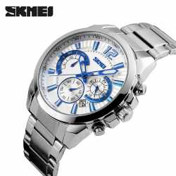 Jam Tangan Pria SKMEI Vision Putih Silver Original