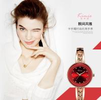 Jam Tangan Wanita Kimio Saphire K6253M Merah Emas