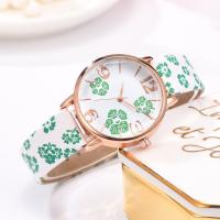 Jam Tangan Wanita Fashion Flower 8743 Putih Hijau