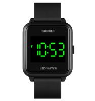 Jam Tangan LED Wanita SKMEI Cube 1630 Hitam Original