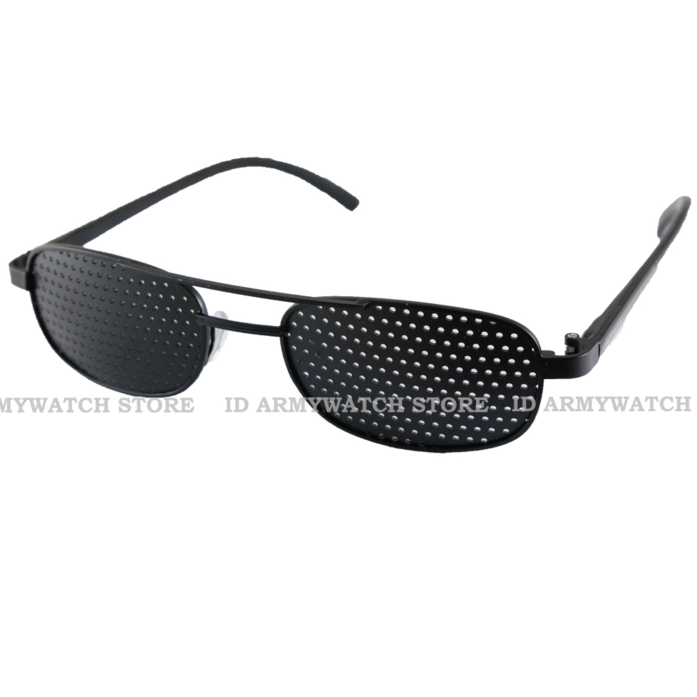 Id Sunglass Round Bulat  Pria Wanita Frame Hitam Lensa 