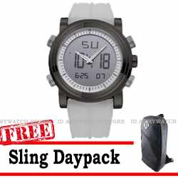 Sinobi 9368G05 - Jam Tangan Pria - Jam Tangan Digital - Putih - Free Bag