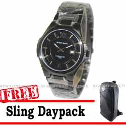 Jacque Martin JM 3250 MDIPBA - Jam Tangan Pria - Jam Tangan Analog - Hitam - Free Bag
